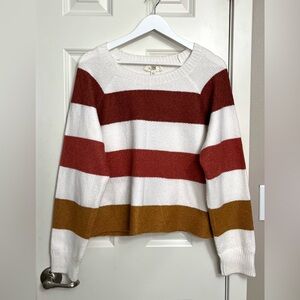 Pinque Colorful Striped Crewneck Sweater NWOT